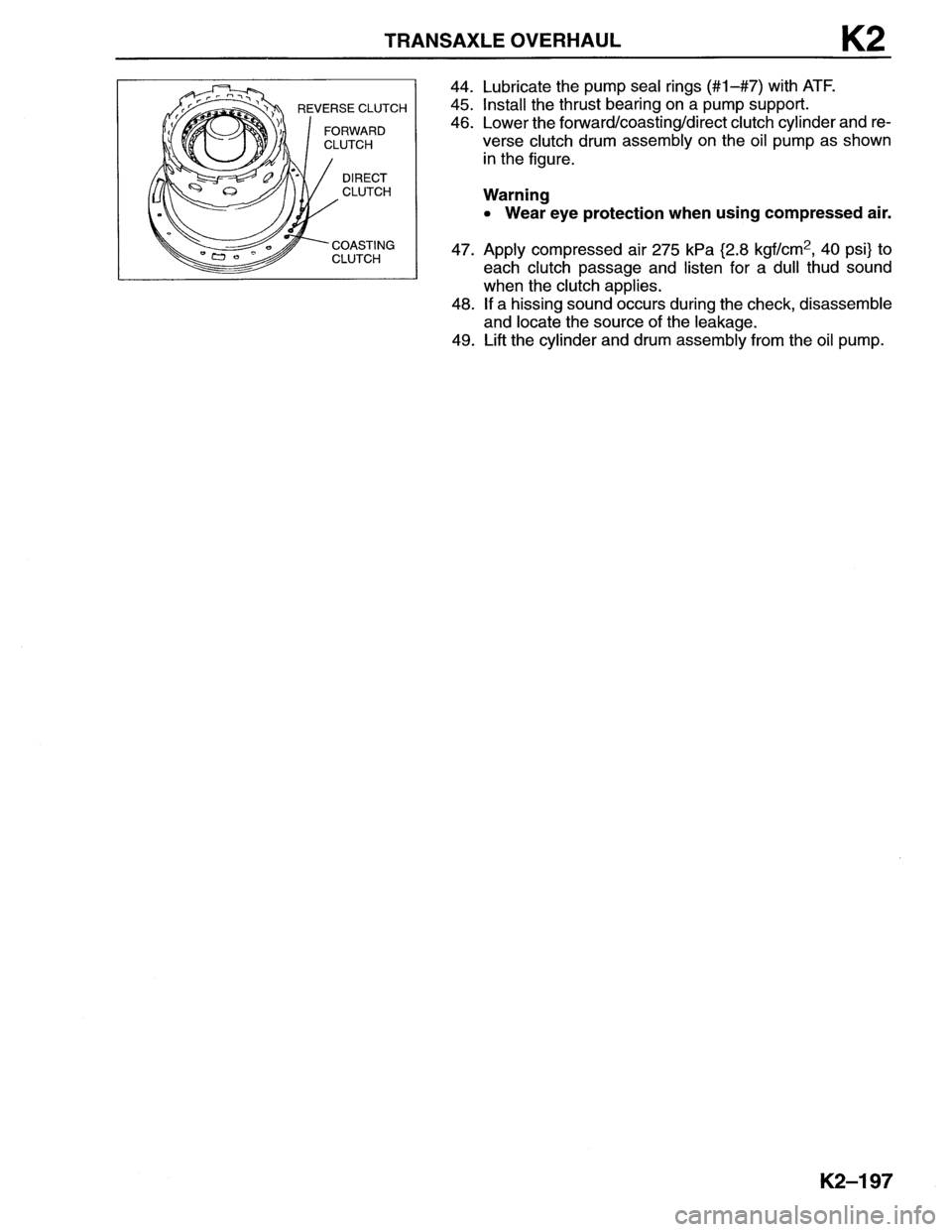 MAZDA MX-6 1996  Workshop Manual 