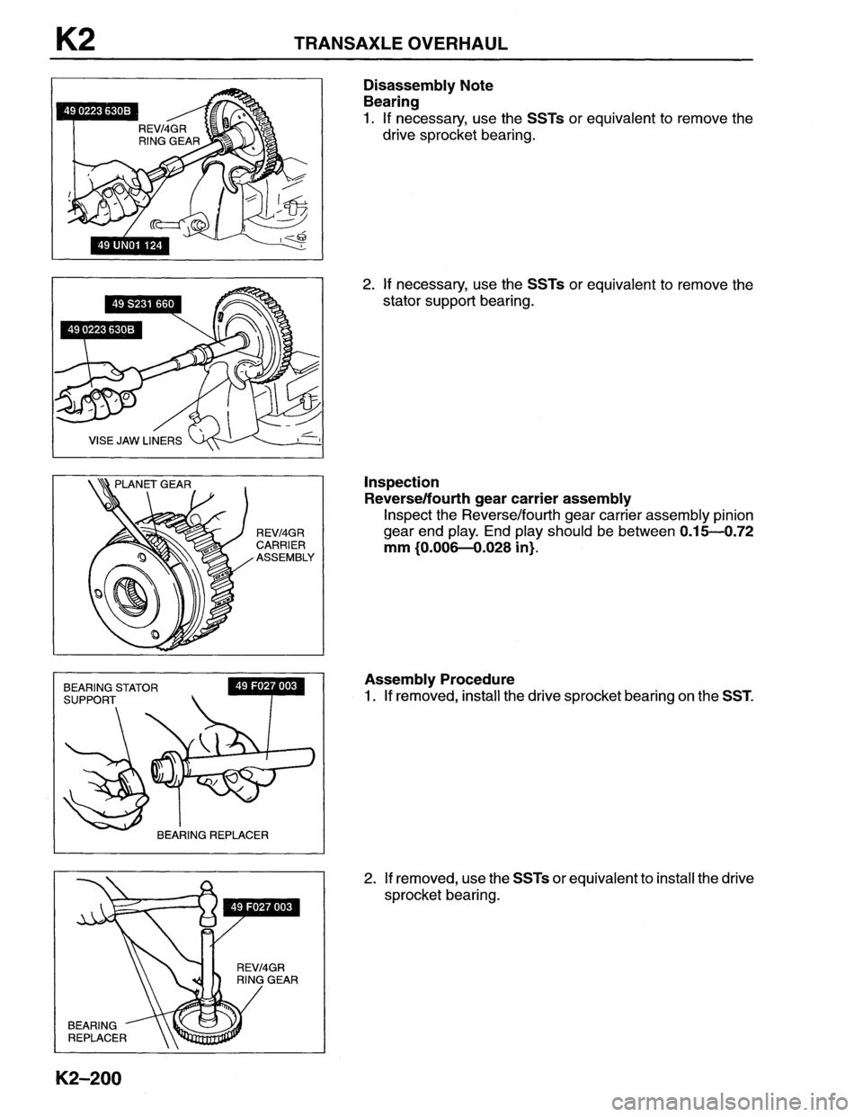 MAZDA MX-6 1996  Workshop Manual 