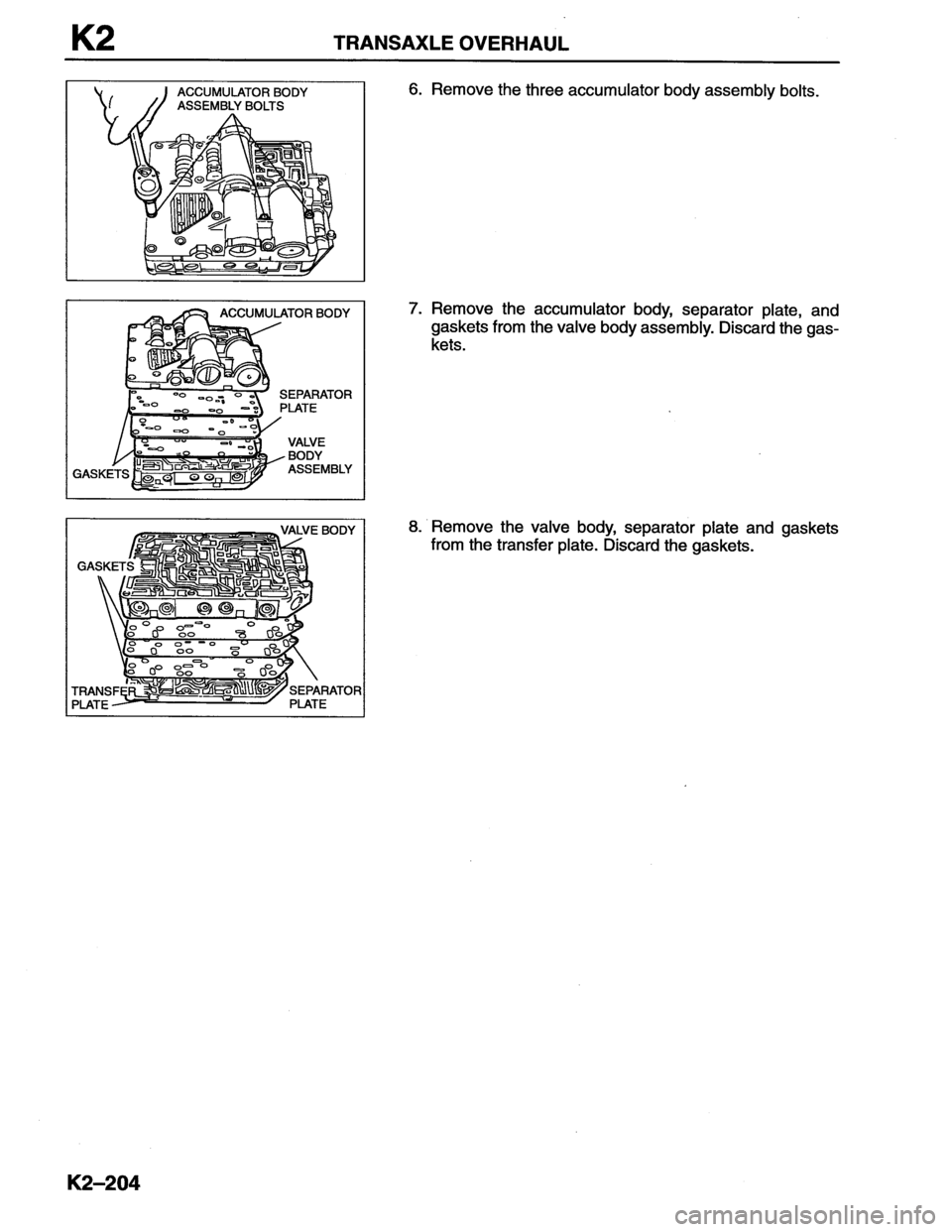 MAZDA MX-6 1996  Workshop Manual 