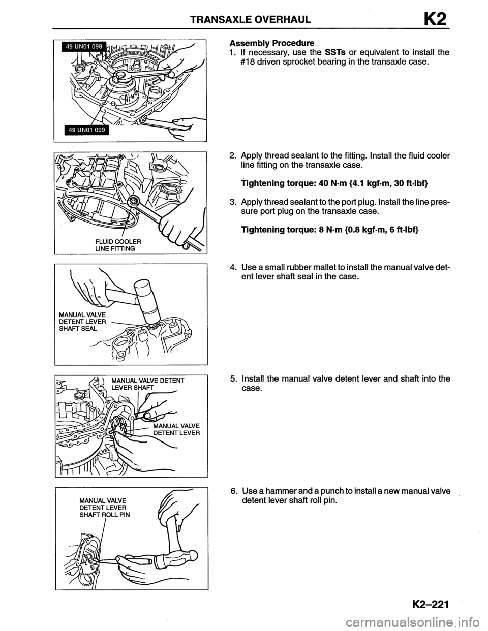 MAZDA MX-6 1996  Workshop Manual 