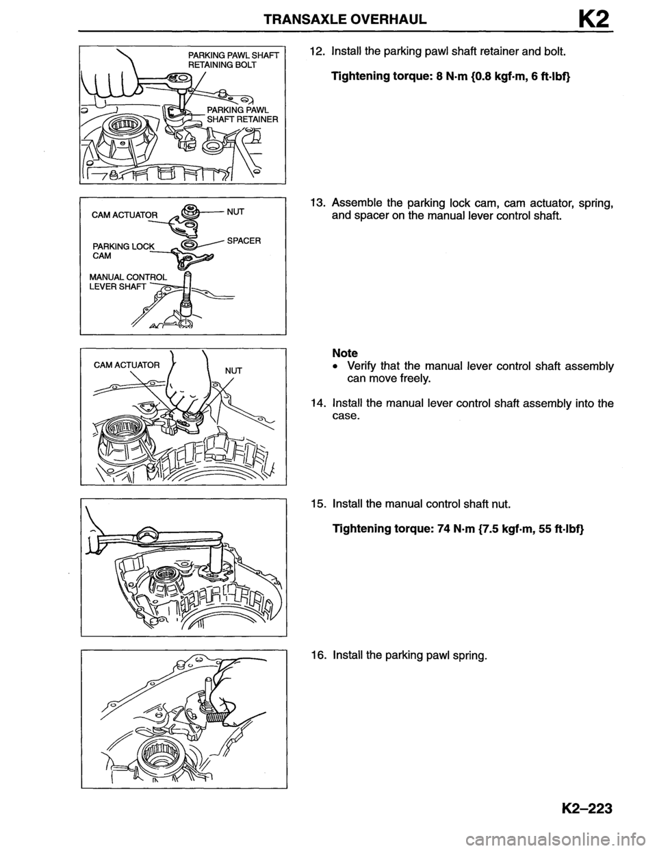 MAZDA MX-6 1996  Workshop Manual 