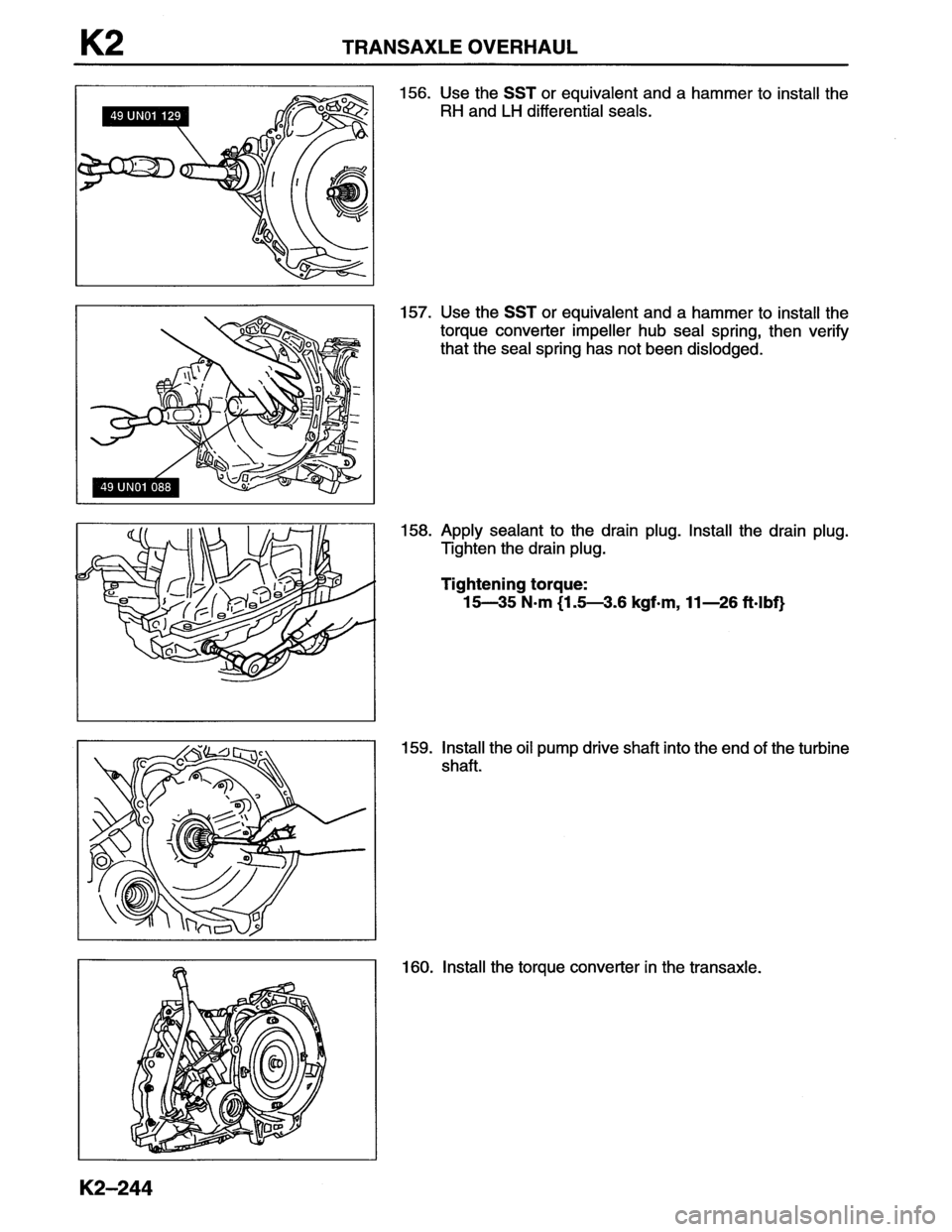 MAZDA MX-6 1996  Workshop Manual 