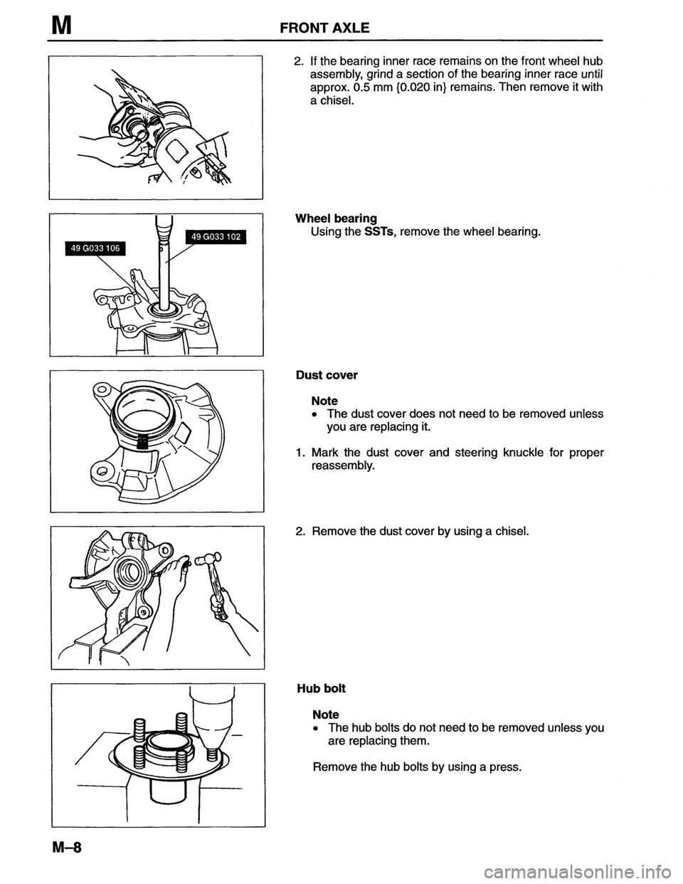 MAZDA MX-6 1996  Workshop Manual 