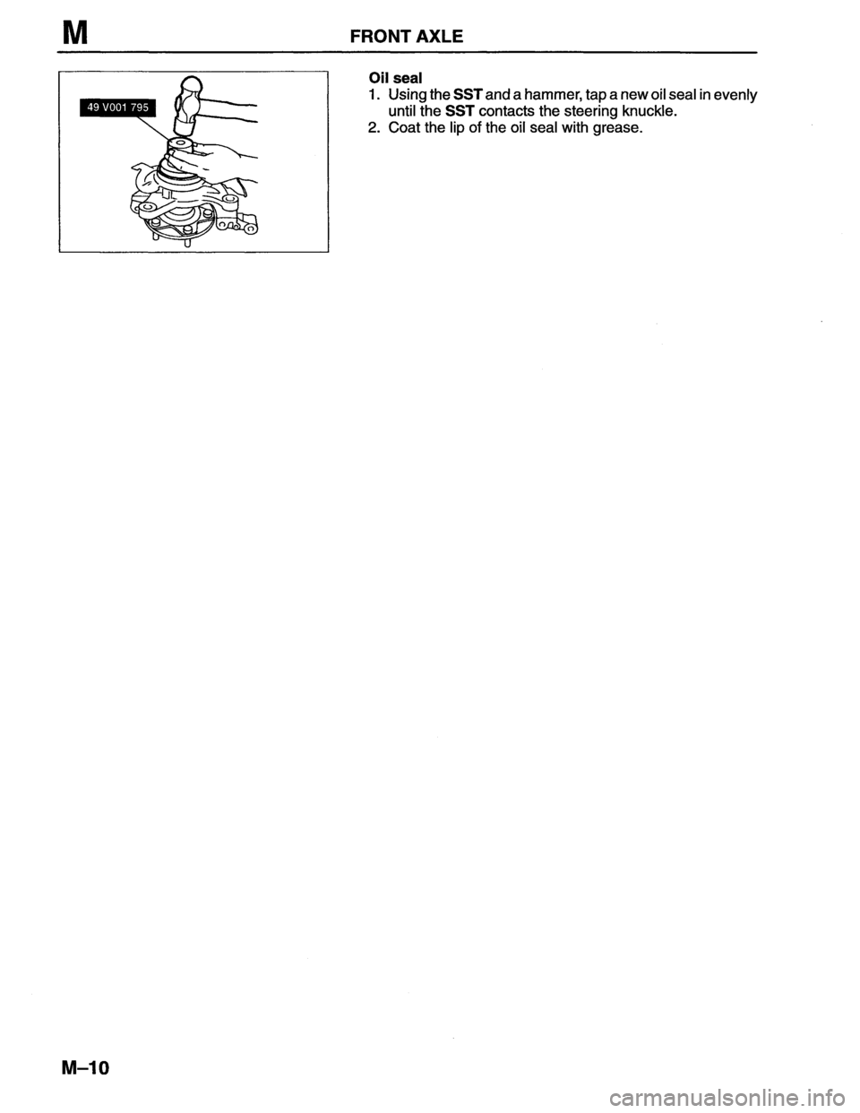 MAZDA MX-6 1996  Workshop Manual 