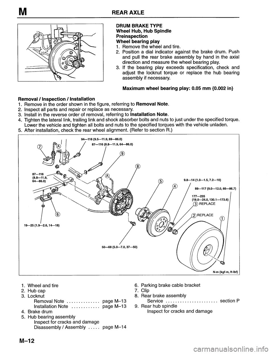 MAZDA MX-6 1996  Workshop Manual 