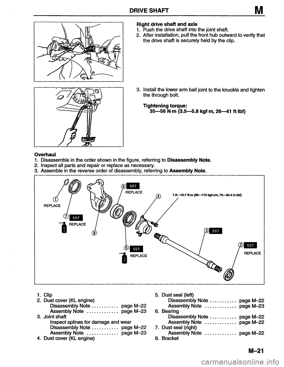 MAZDA MX-6 1996  Workshop Manual 