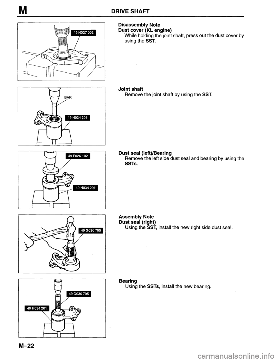 MAZDA MX-6 1996  Workshop Manual 