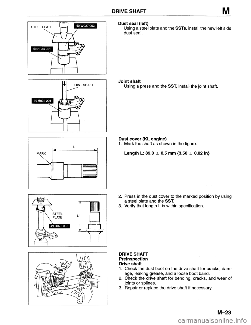 MAZDA MX-6 1996  Workshop Manual 