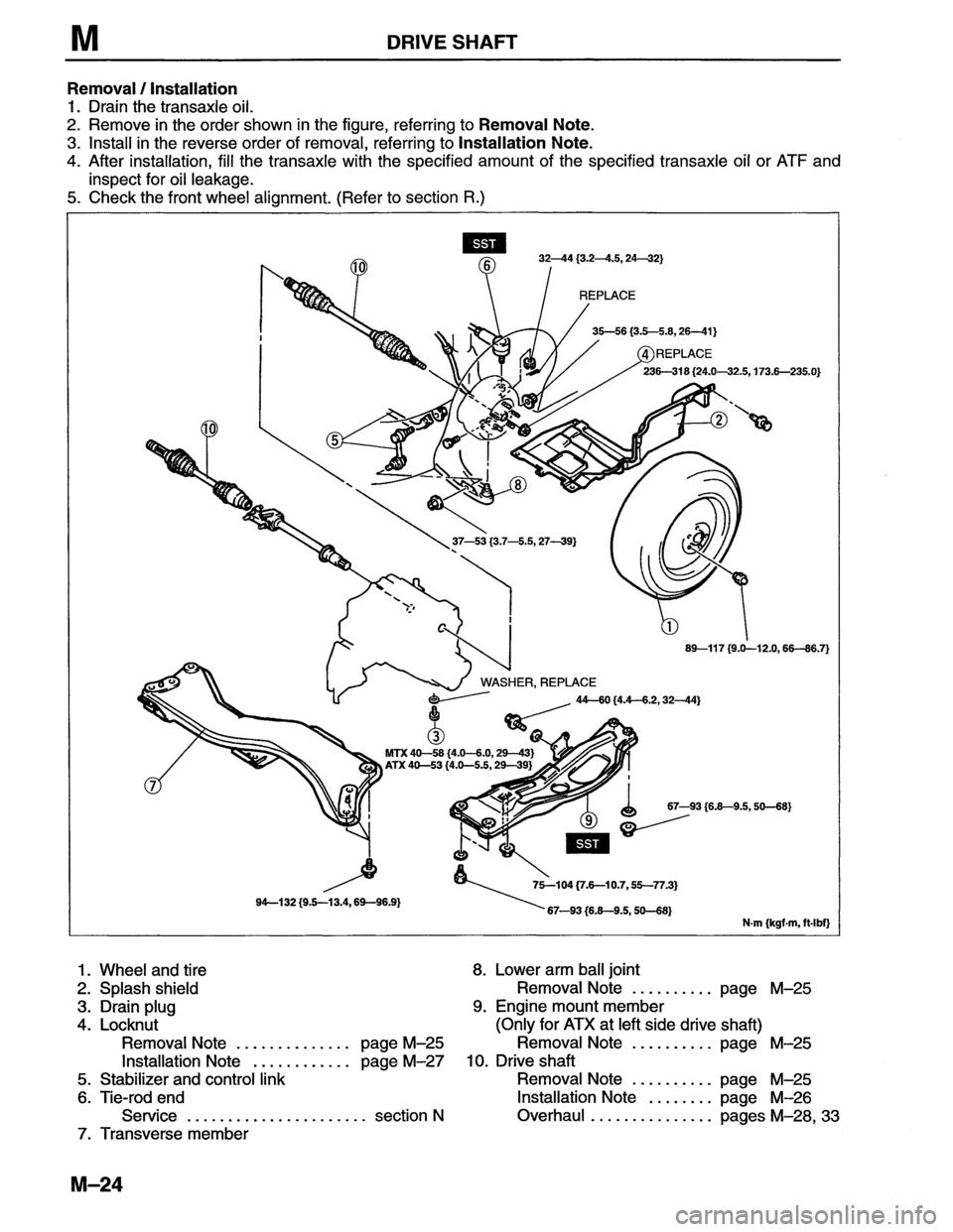 MAZDA MX-6 1996  Workshop Manual 