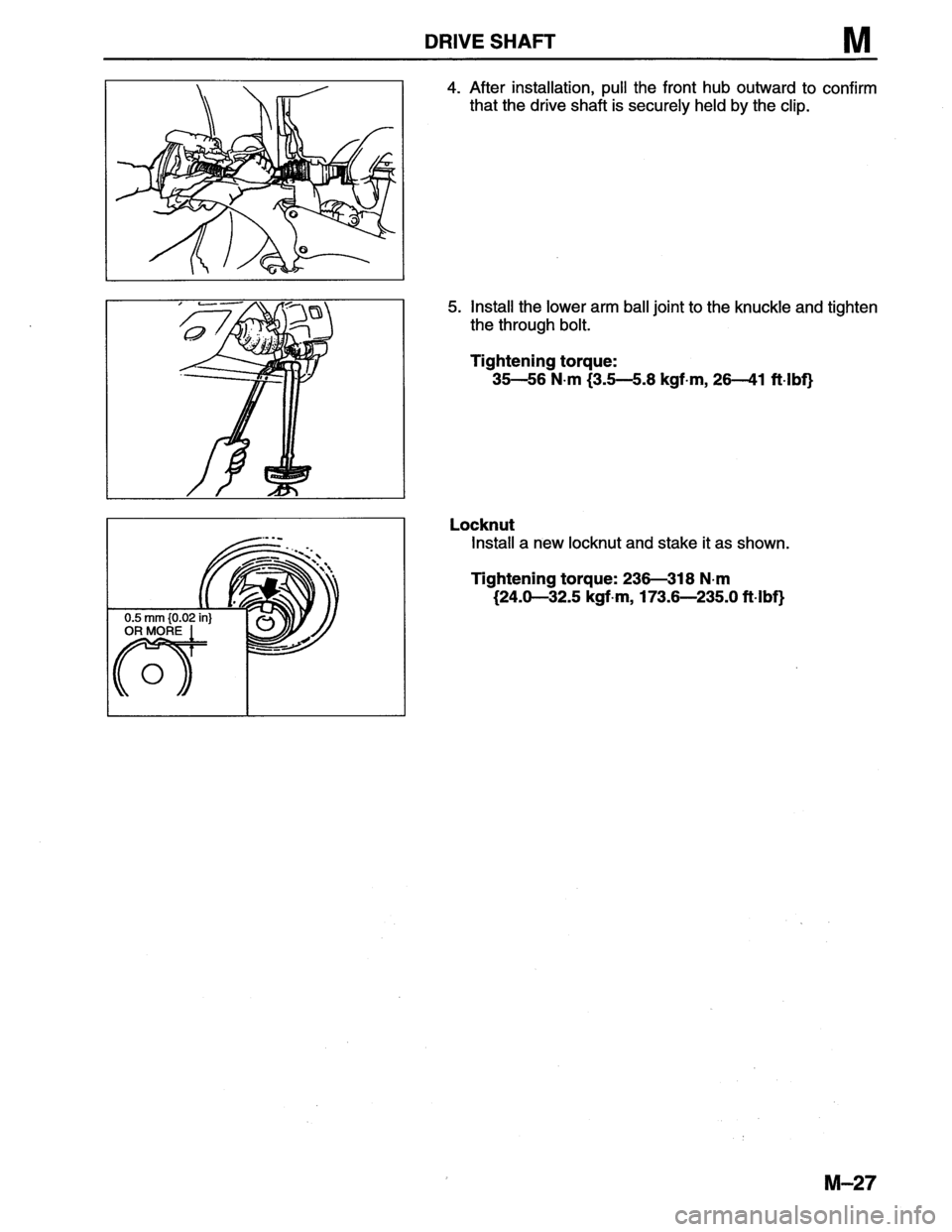 MAZDA MX-6 1996  Workshop Manual 