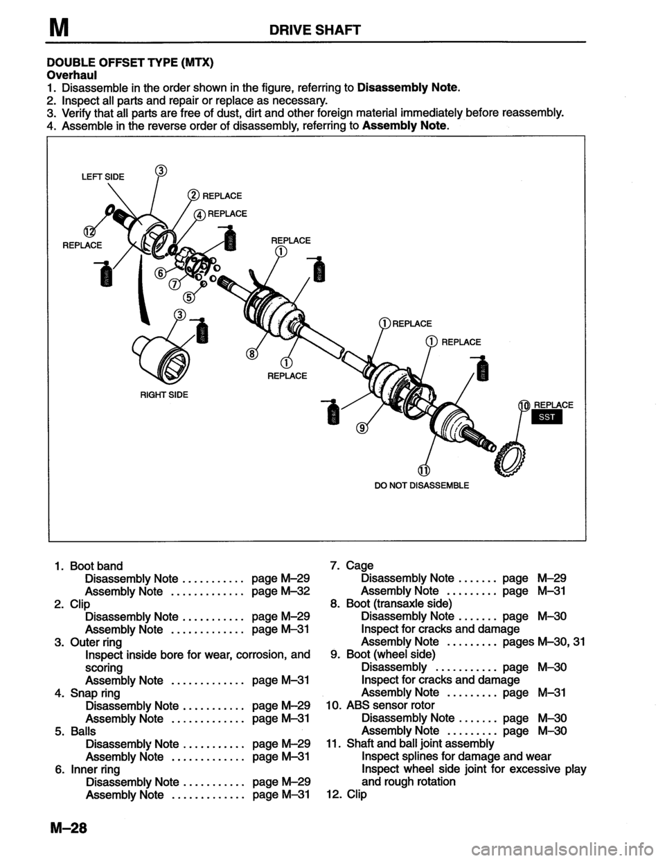 MAZDA MX-6 1996  Workshop Manual 