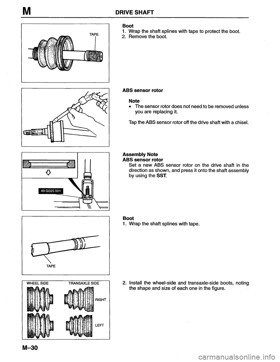 MAZDA MX-6 1996  Workshop Manual 