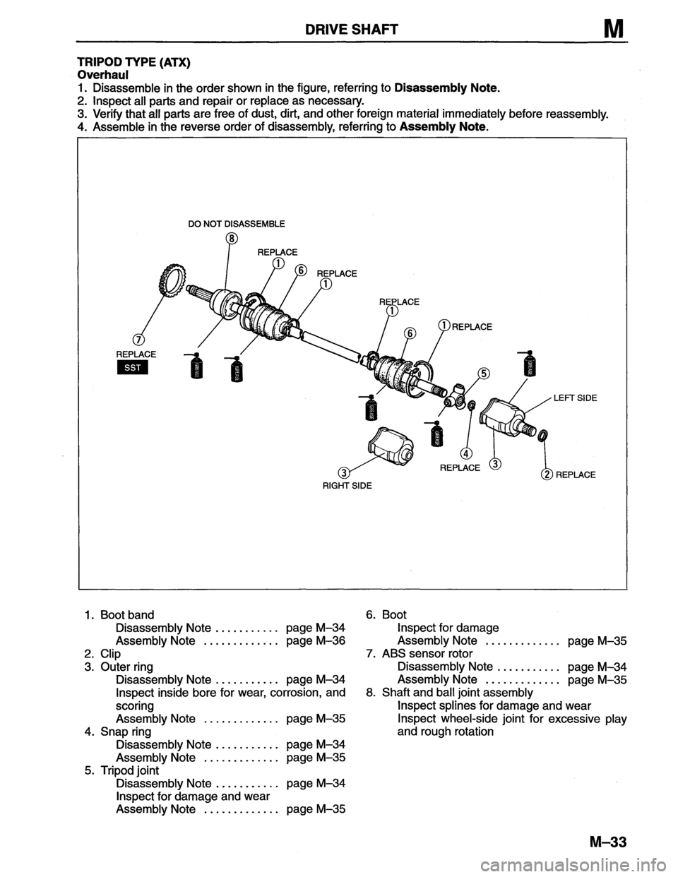 MAZDA MX-6 1996  Workshop Manual 
