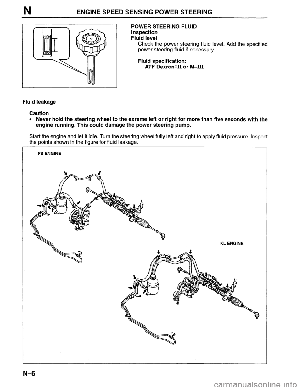 MAZDA MX-6 1996  Workshop Manual 