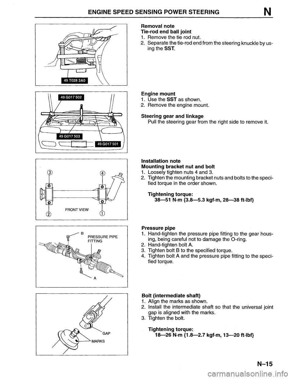 MAZDA MX-6 1996  Workshop Manual 