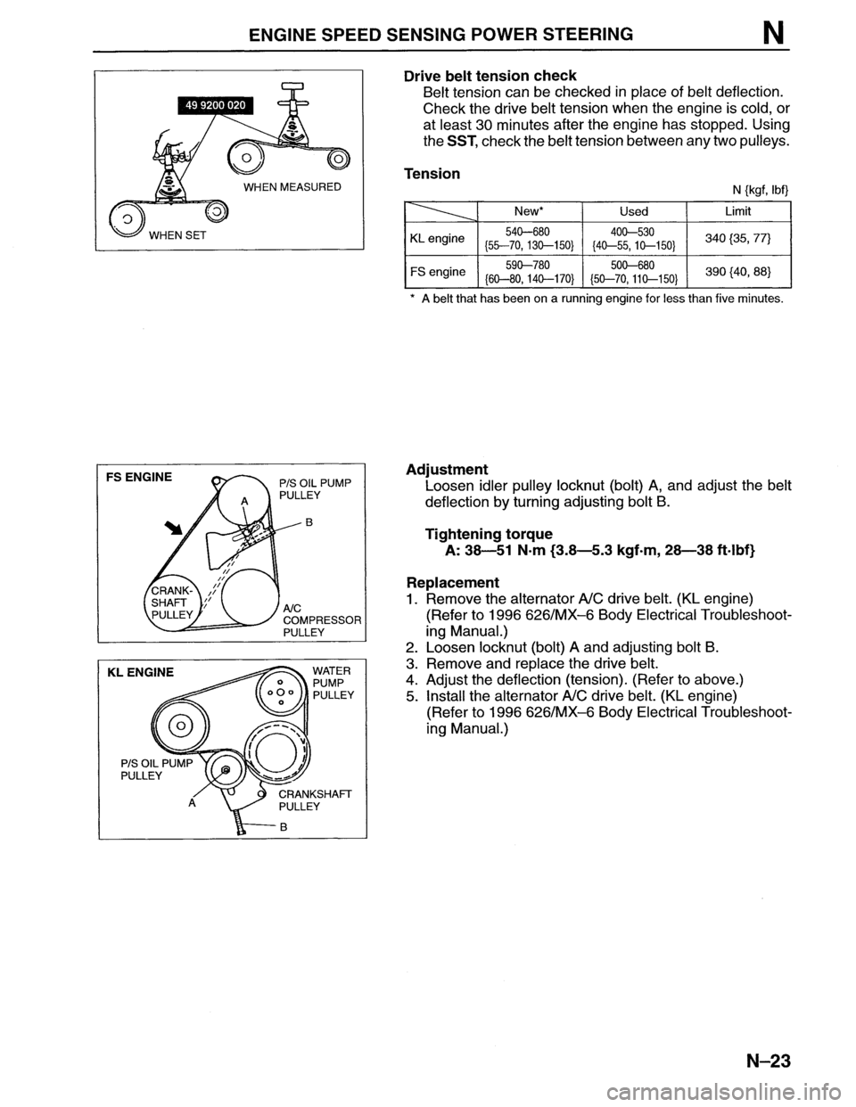 MAZDA MX-6 1996  Workshop Manual 