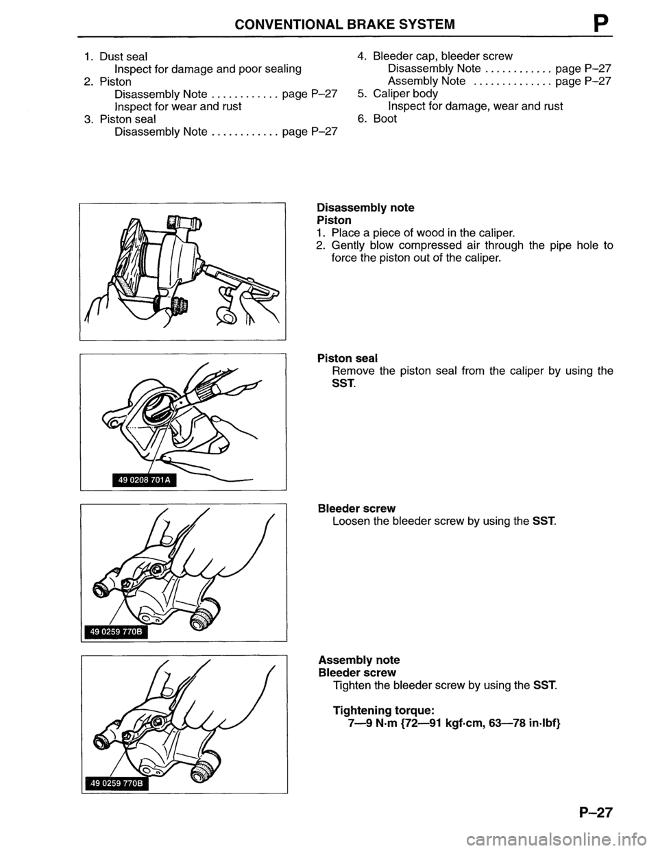 MAZDA MX-6 1996  Workshop Manual 