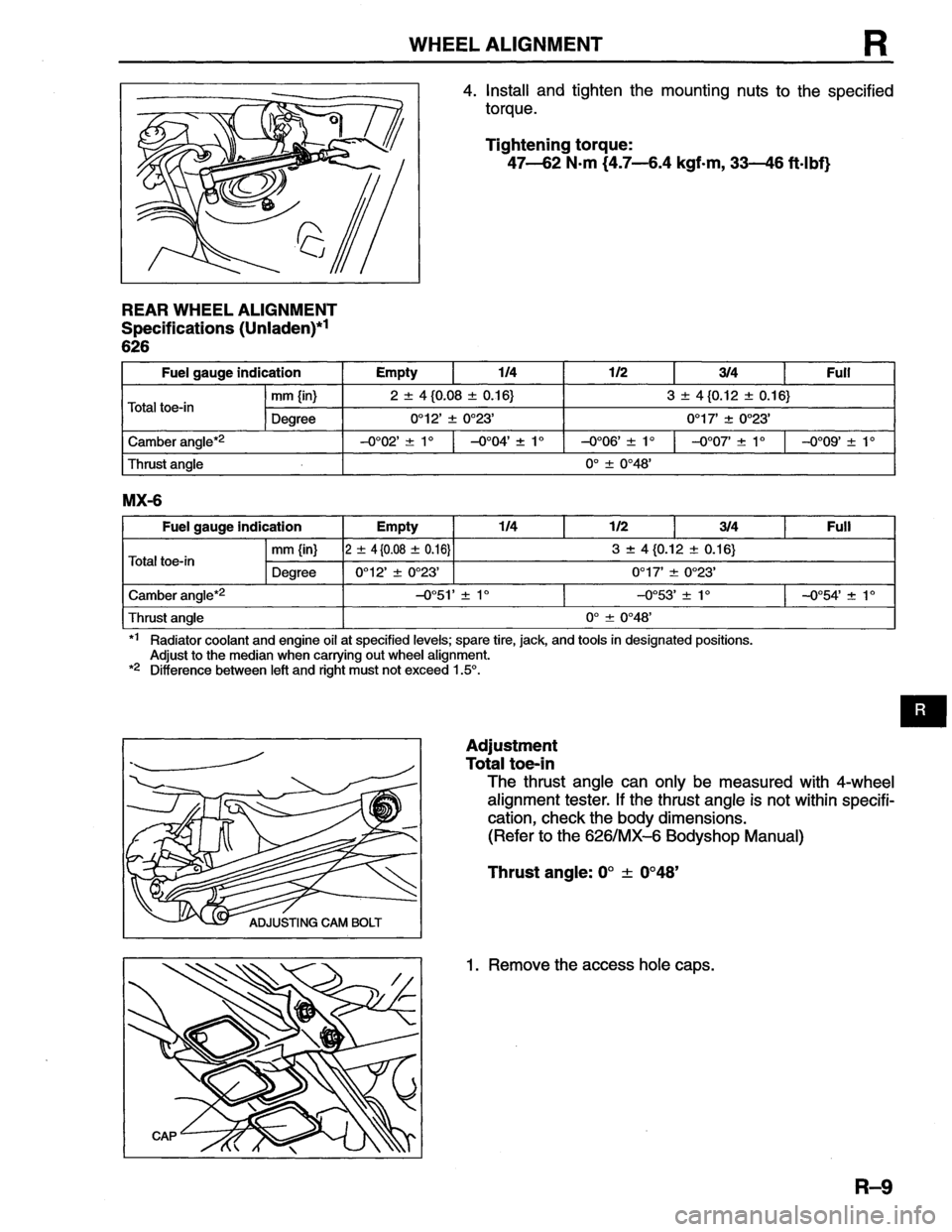 MAZDA MX-6 1996  Workshop Manual 