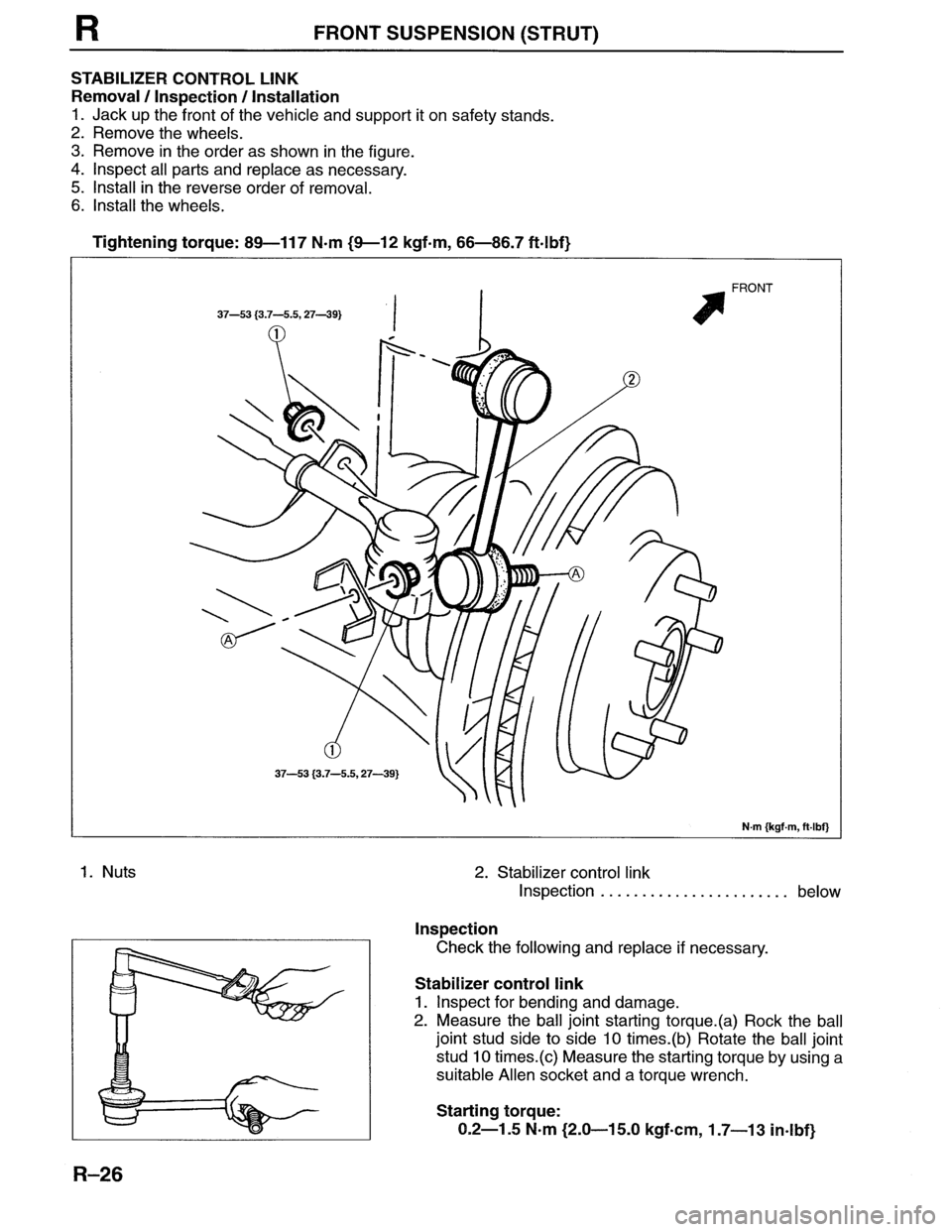 MAZDA MX-6 1996  Workshop Manual 