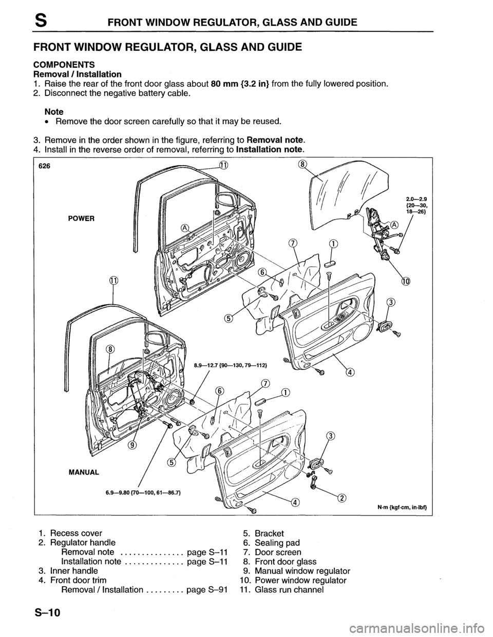 MAZDA MX-6 1996  Workshop Manual 