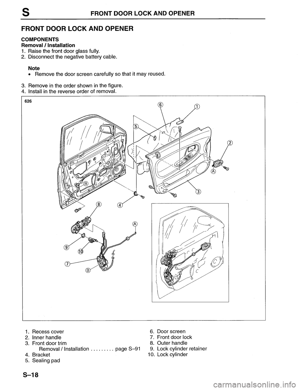 MAZDA MX-6 1996  Workshop Manual 