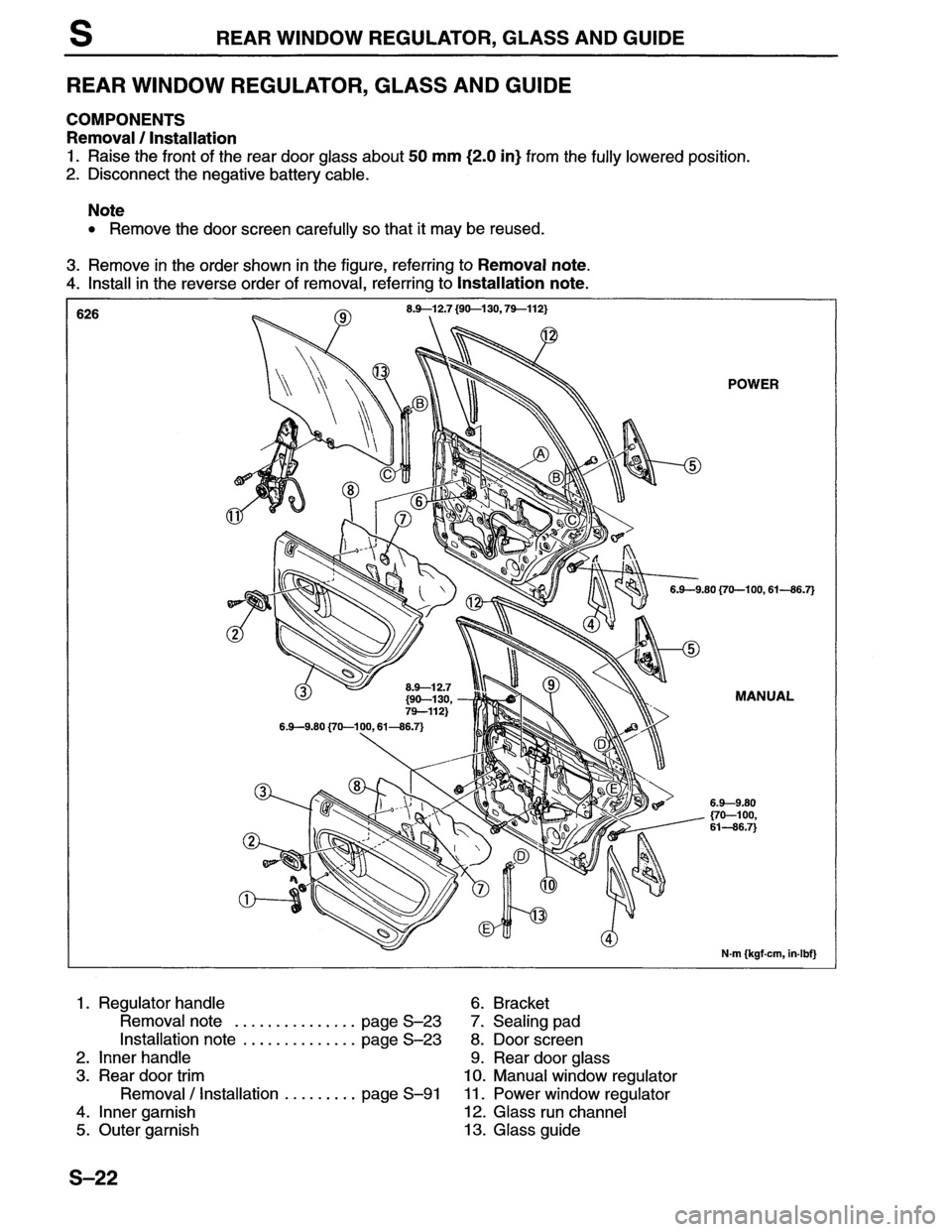 MAZDA MX-6 1996  Workshop Manual 