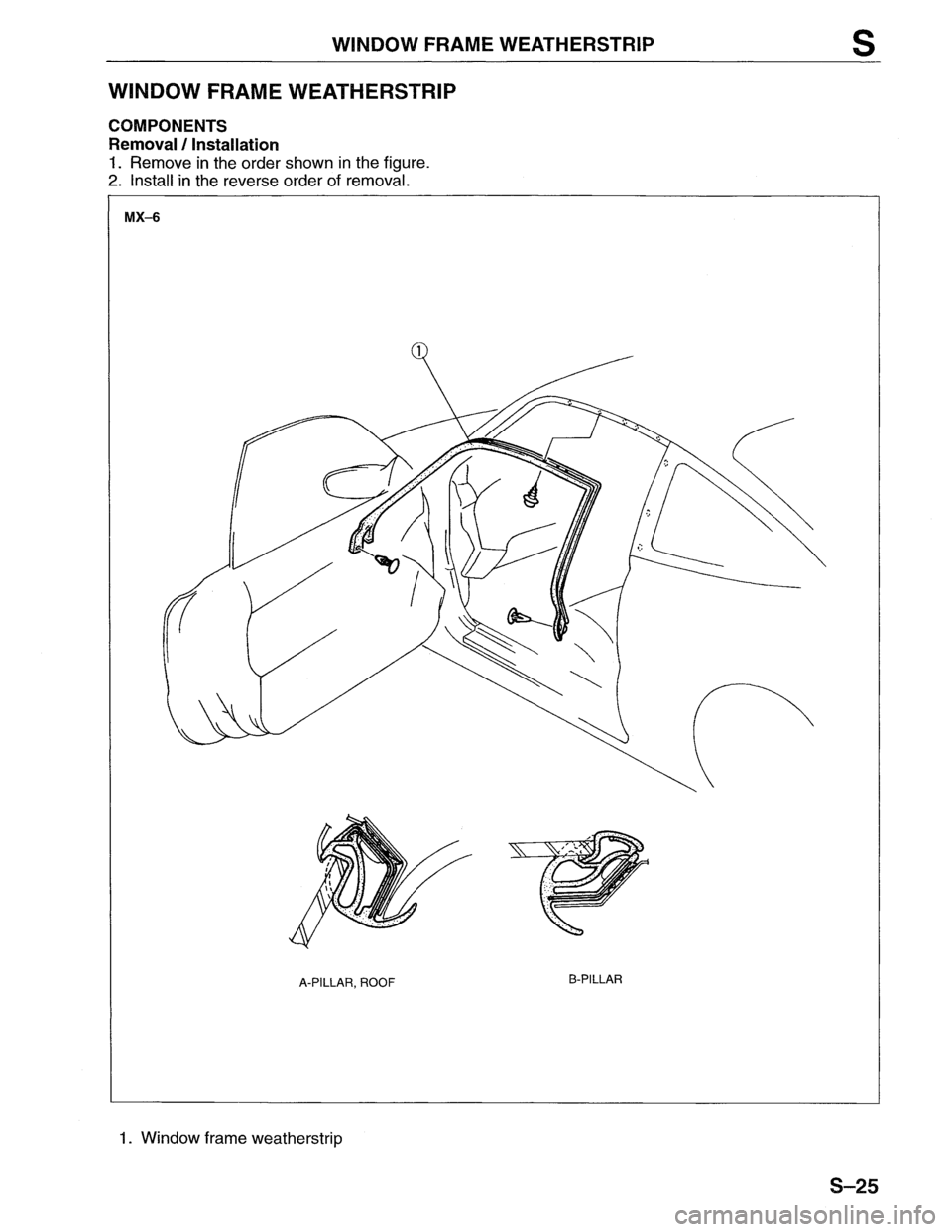 MAZDA MX-6 1996  Workshop Manual 