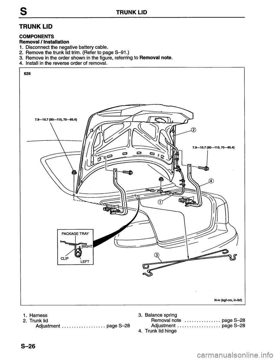 MAZDA MX-6 1996  Workshop Manual 