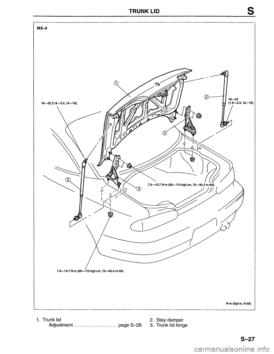 MAZDA MX-6 1996  Workshop Manual 