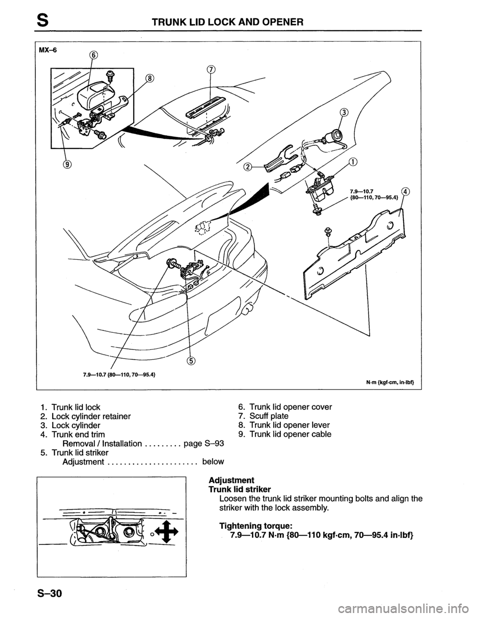 MAZDA MX-6 1996  Workshop Manual 