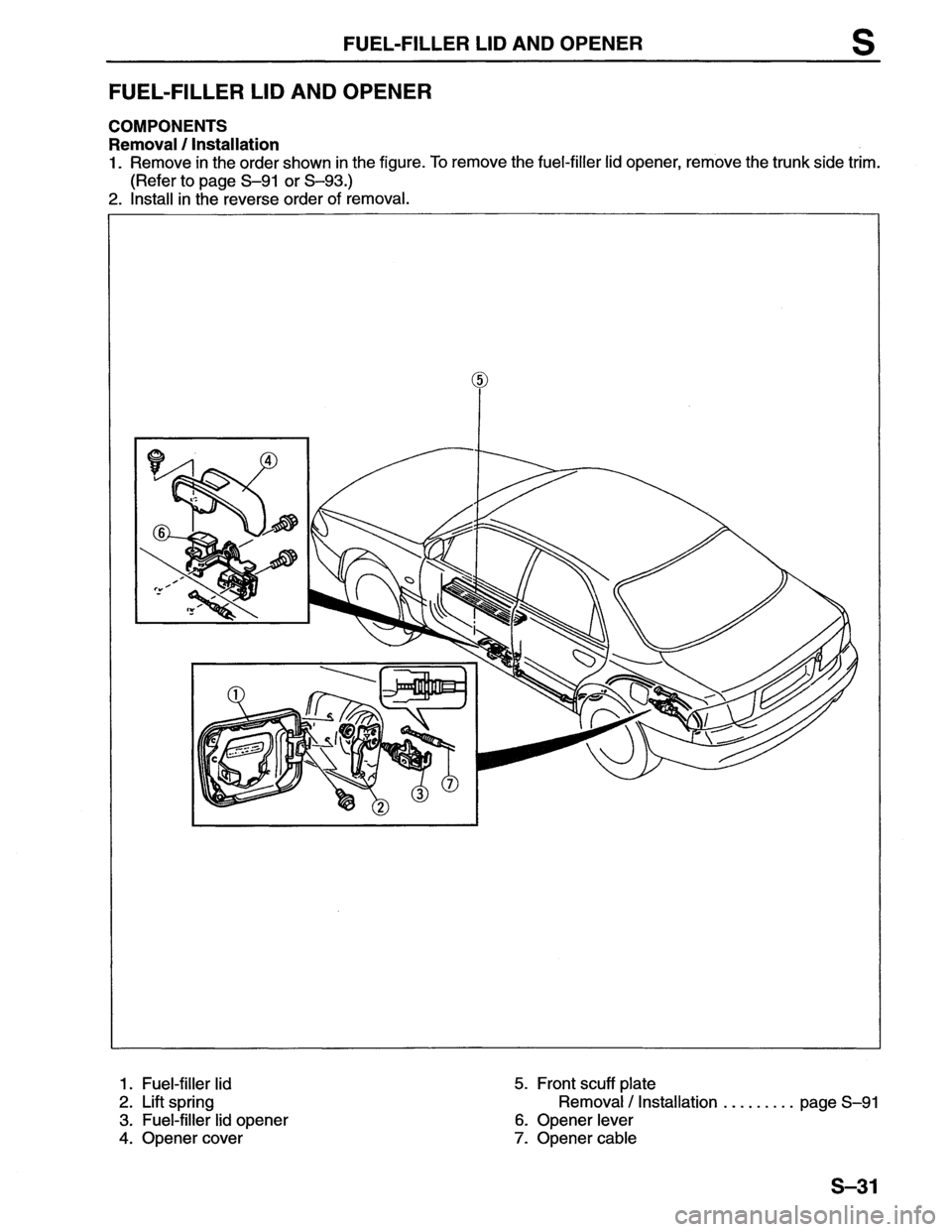 MAZDA MX-6 1996  Workshop Manual 