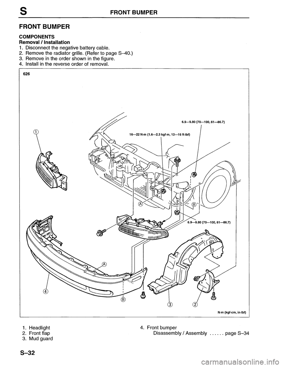 MAZDA MX-6 1996  Workshop Manual 