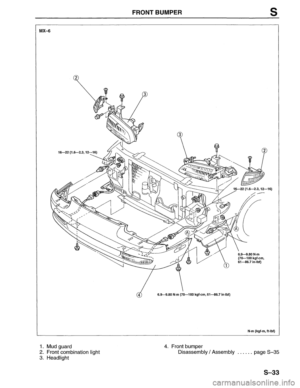 MAZDA MX-6 1996  Workshop Manual 