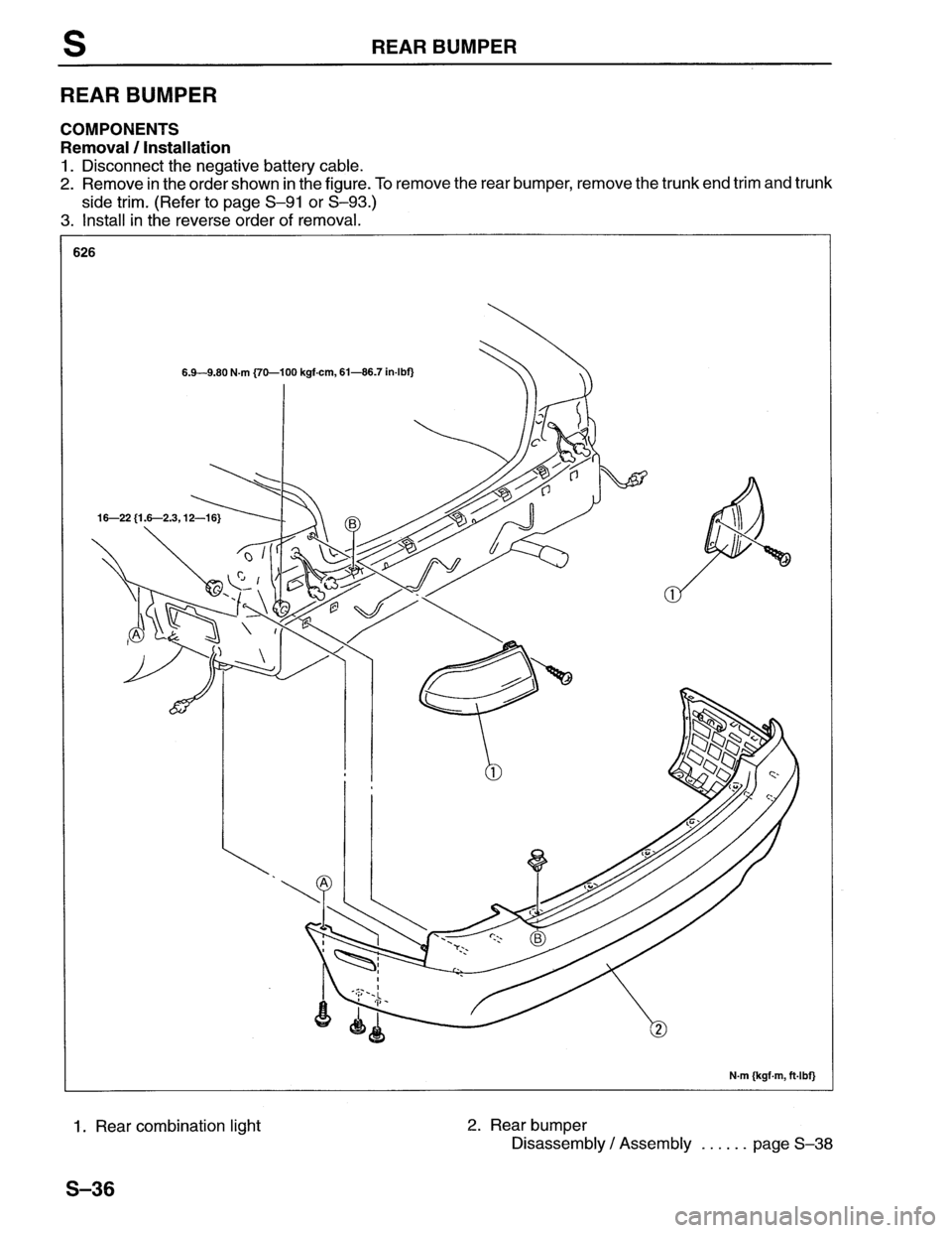 MAZDA MX-6 1996  Workshop Manual 