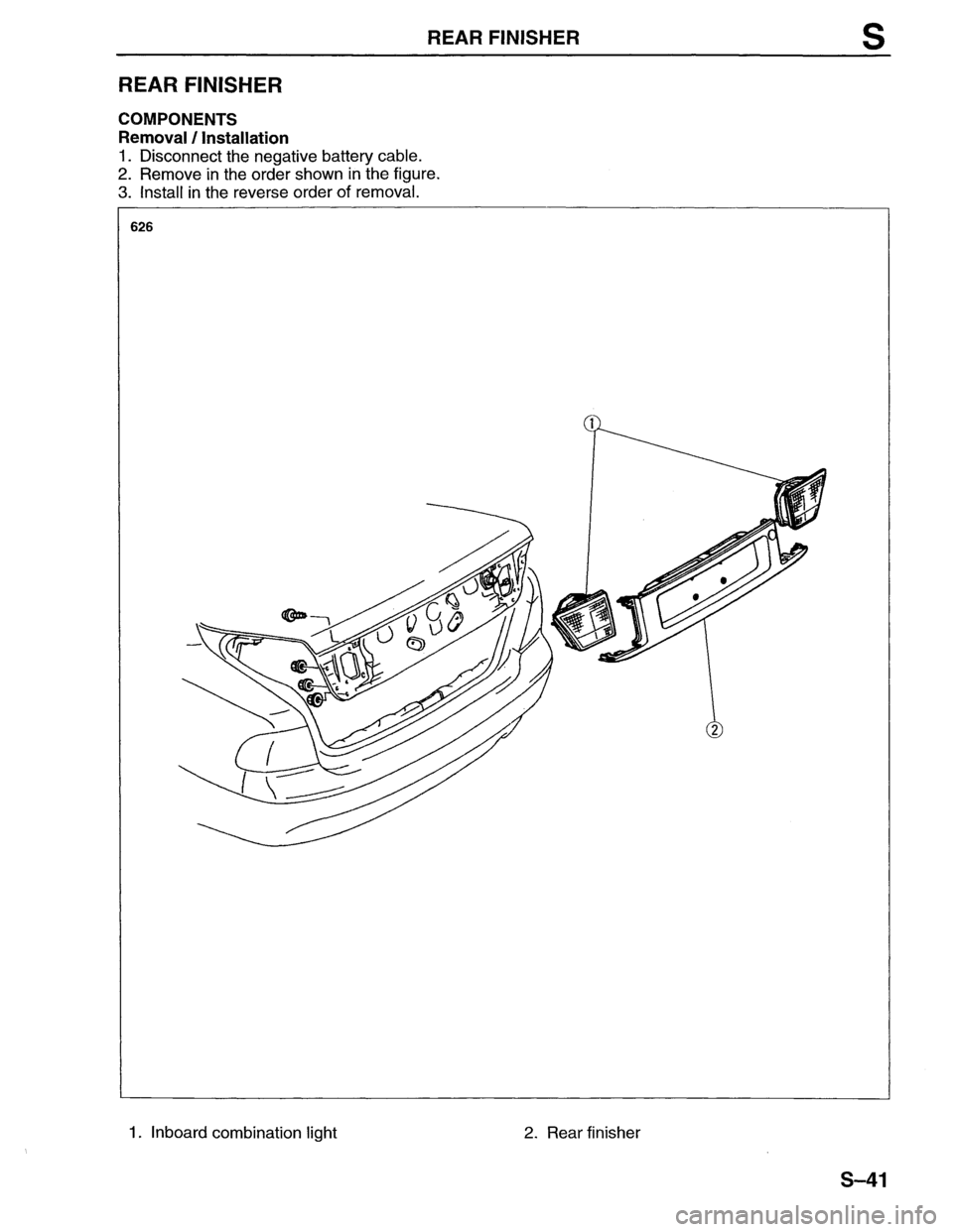 MAZDA MX-6 1996  Workshop Manual 