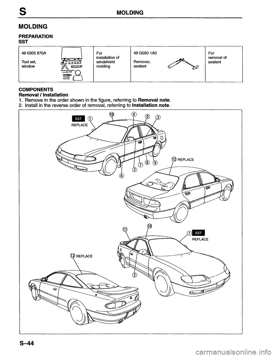 MAZDA MX-6 1996  Workshop Manual 