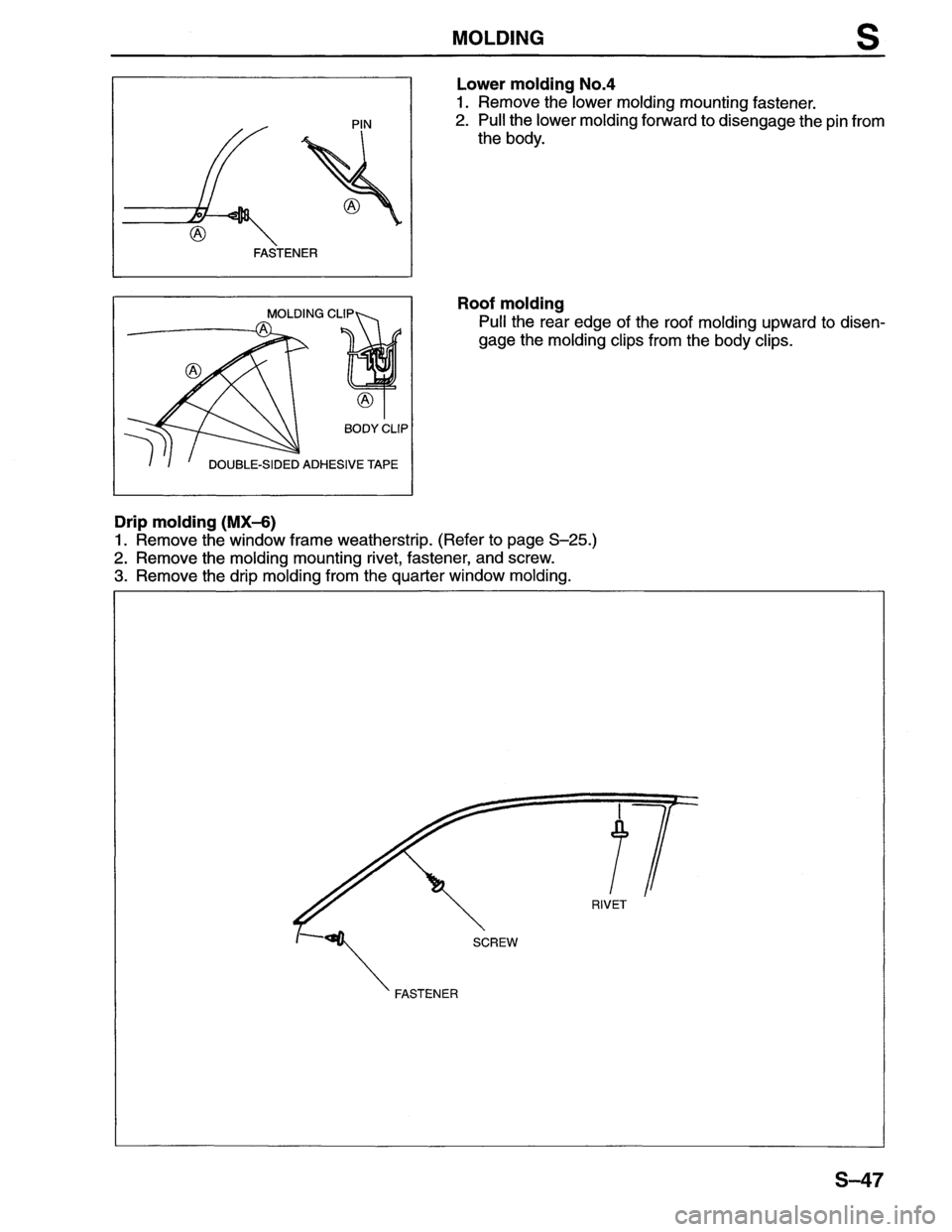 MAZDA MX-6 1996  Workshop Manual 