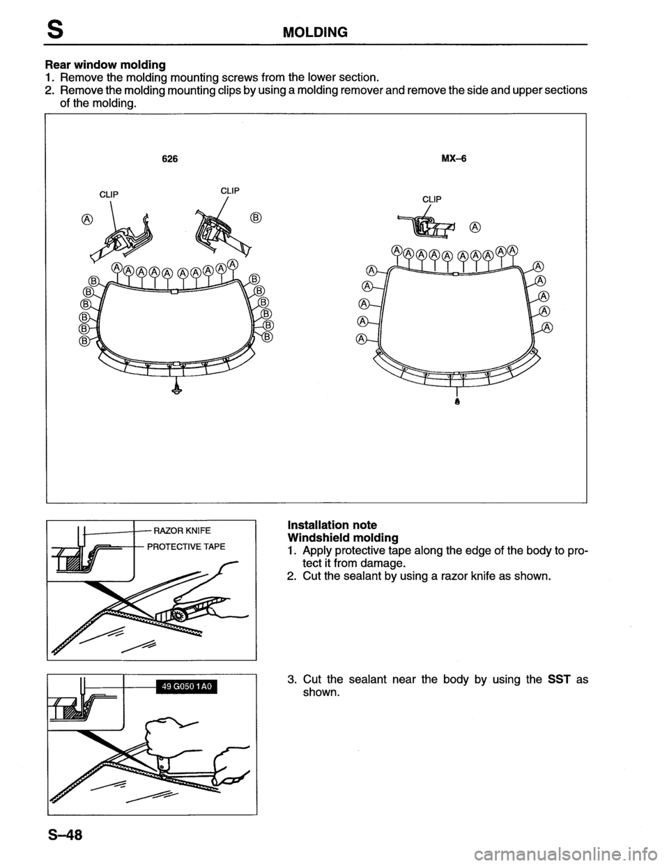 MAZDA MX-6 1996  Workshop Manual 