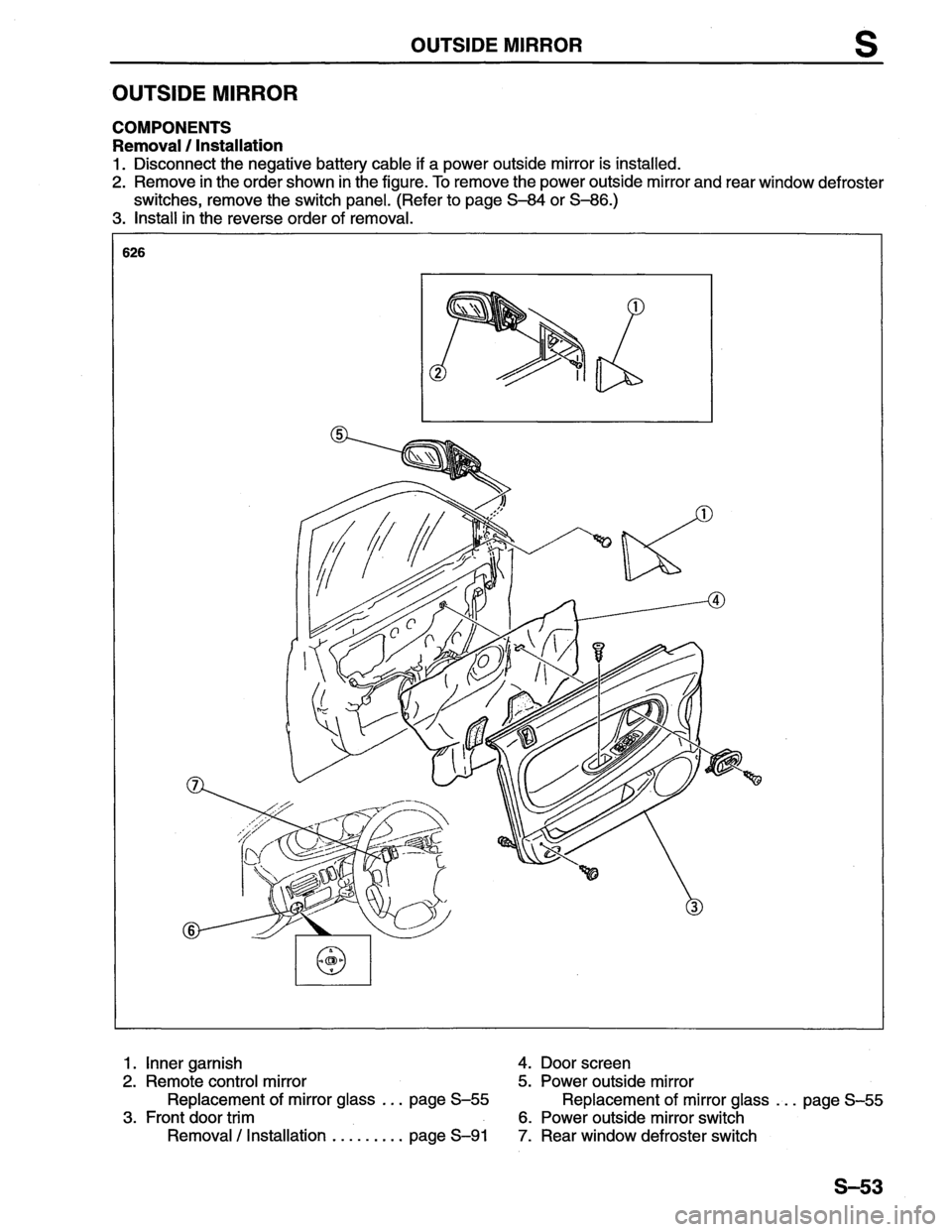 MAZDA MX-6 1996  Workshop Manual 