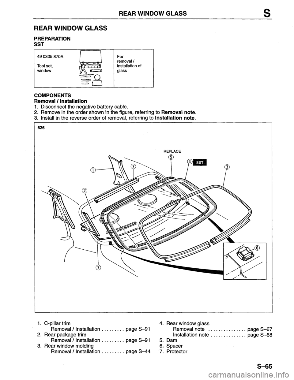 MAZDA MX-6 1996  Workshop Manual 