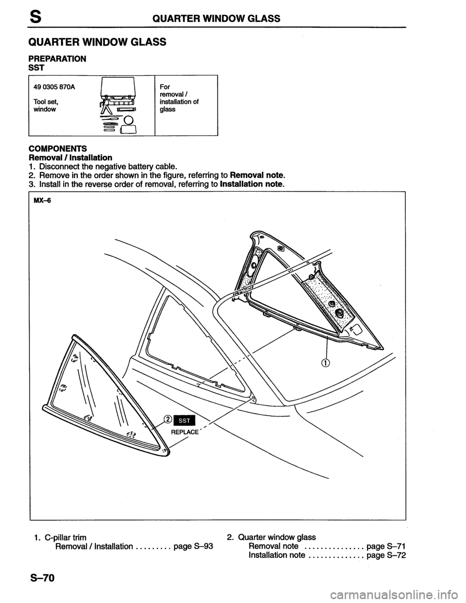 MAZDA MX-6 1996  Workshop Manual 