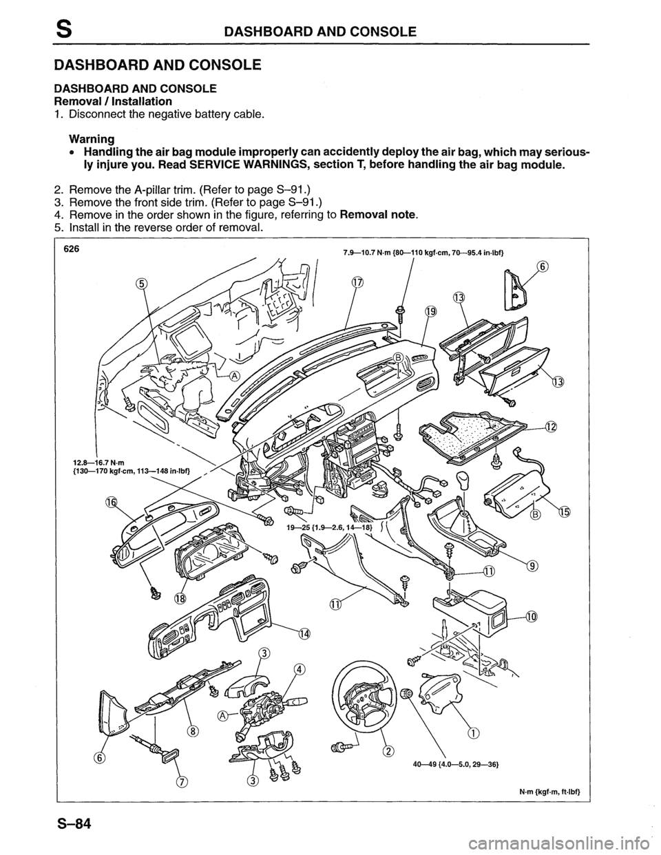 MAZDA MX-6 1996  Workshop Manual 