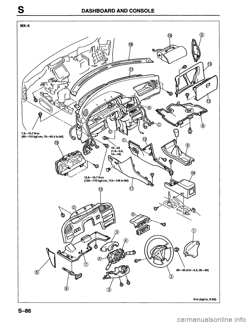 MAZDA MX-6 1996  Workshop Manual 