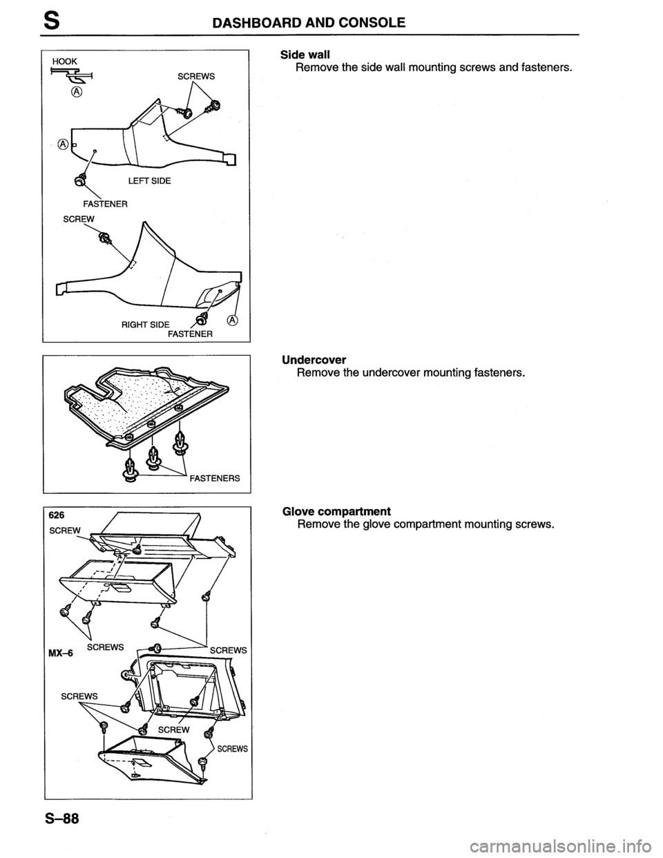 MAZDA MX-6 1996  Workshop Manual 