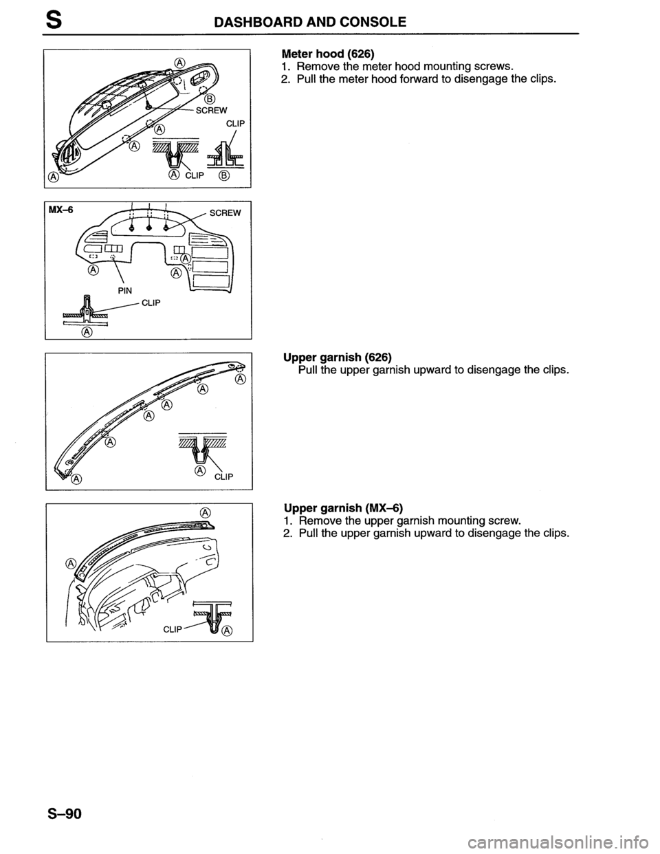 MAZDA MX-6 1996  Workshop Manual 