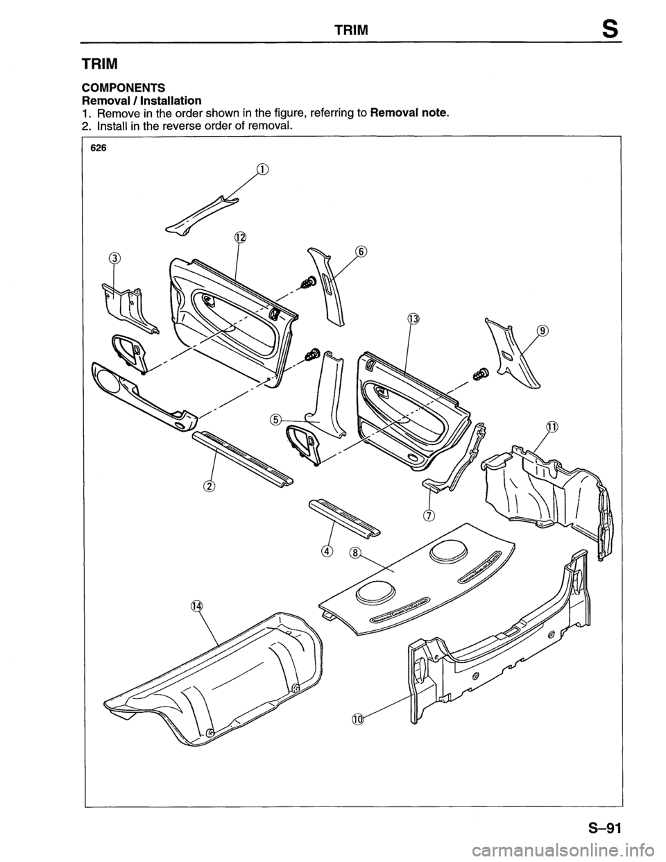 MAZDA MX-6 1996  Workshop Manual 