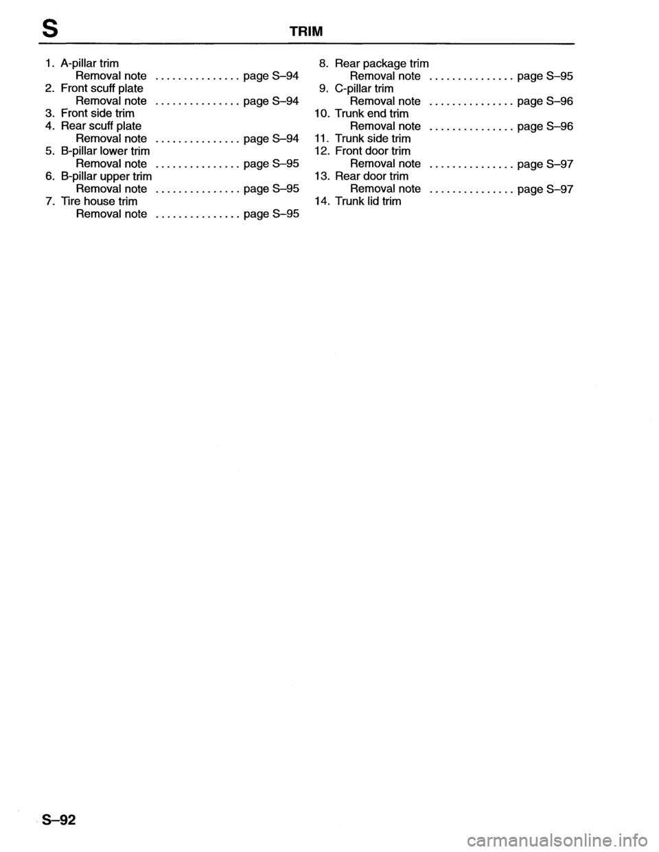 MAZDA MX-6 1996  Workshop Manual 