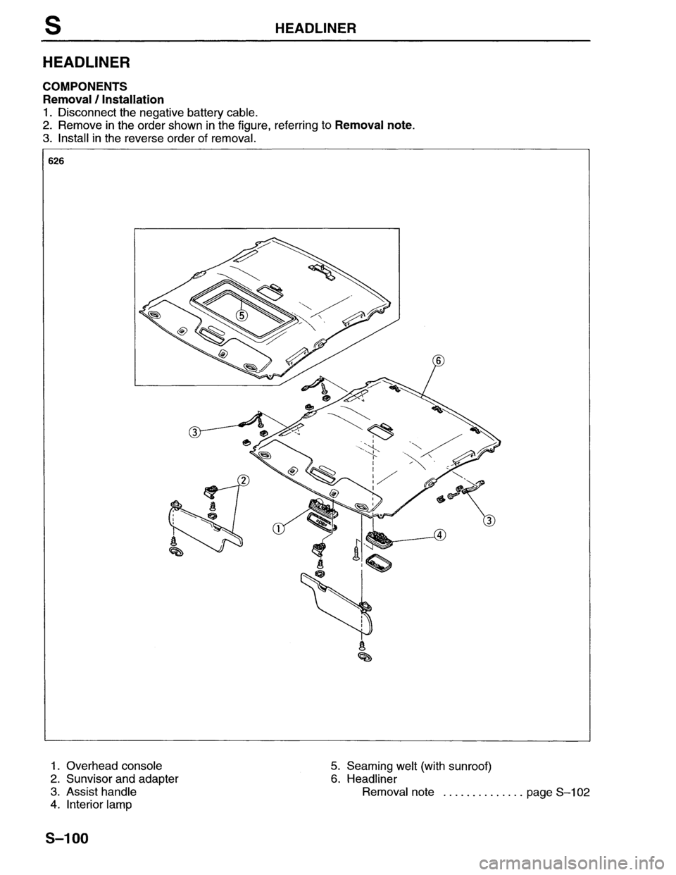 MAZDA MX-6 1996  Workshop Manual 