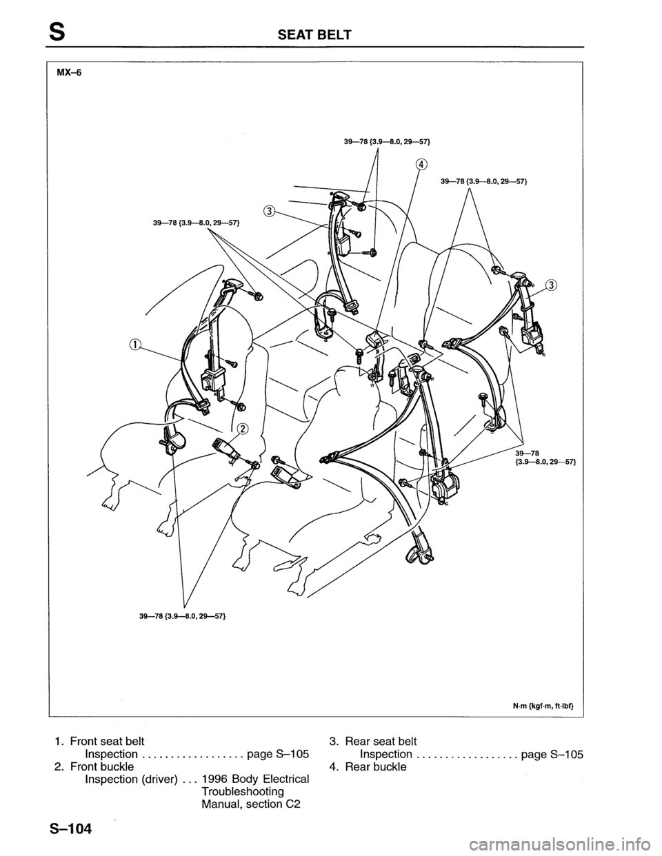 MAZDA MX-6 1996  Workshop Manual 