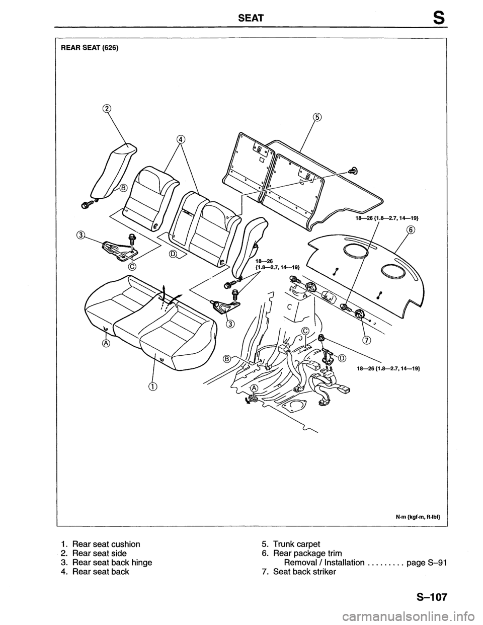 MAZDA MX-6 1996  Workshop Manual 